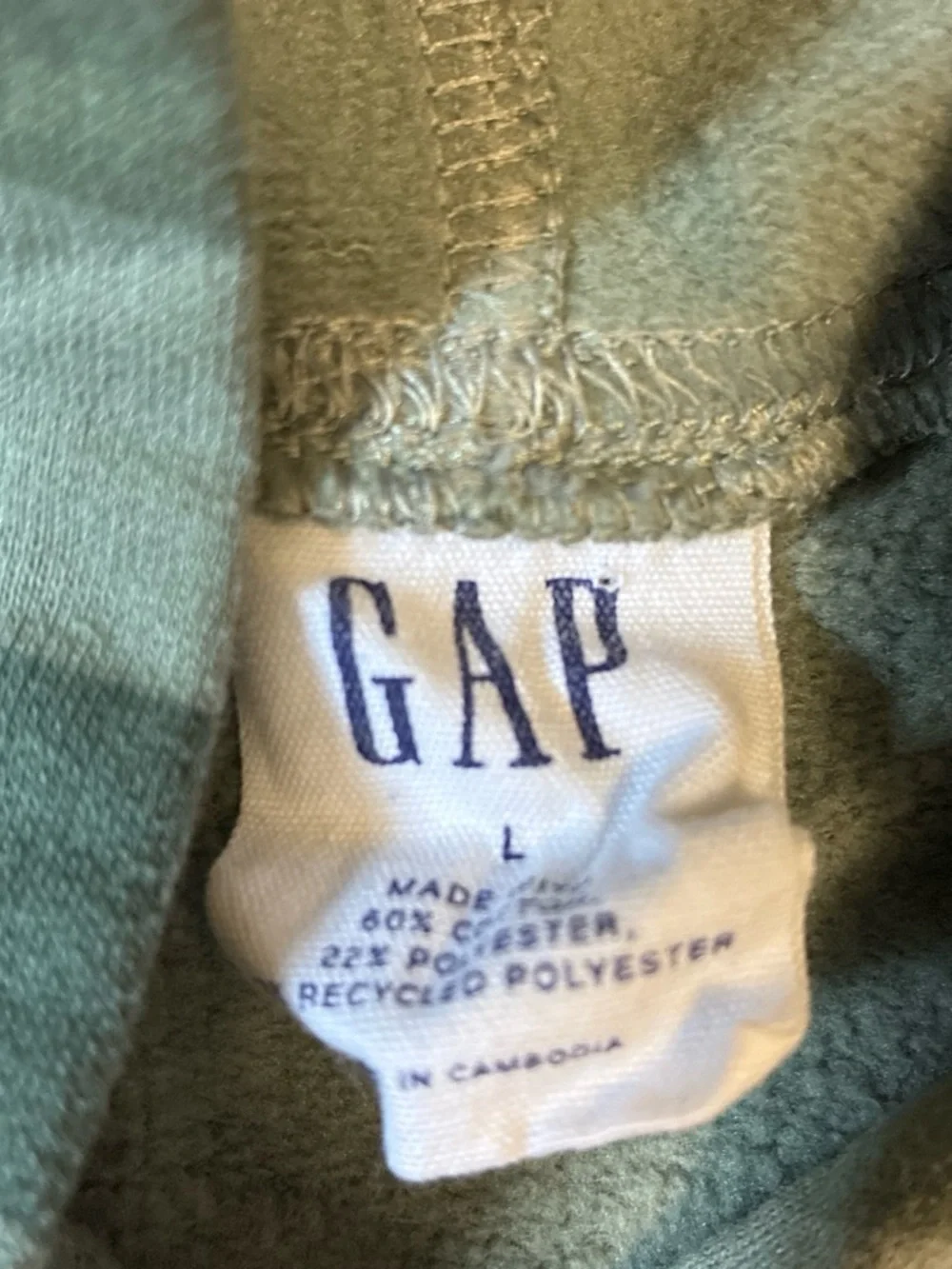 GAP Kids Green Camo Hooded Sweatshirt